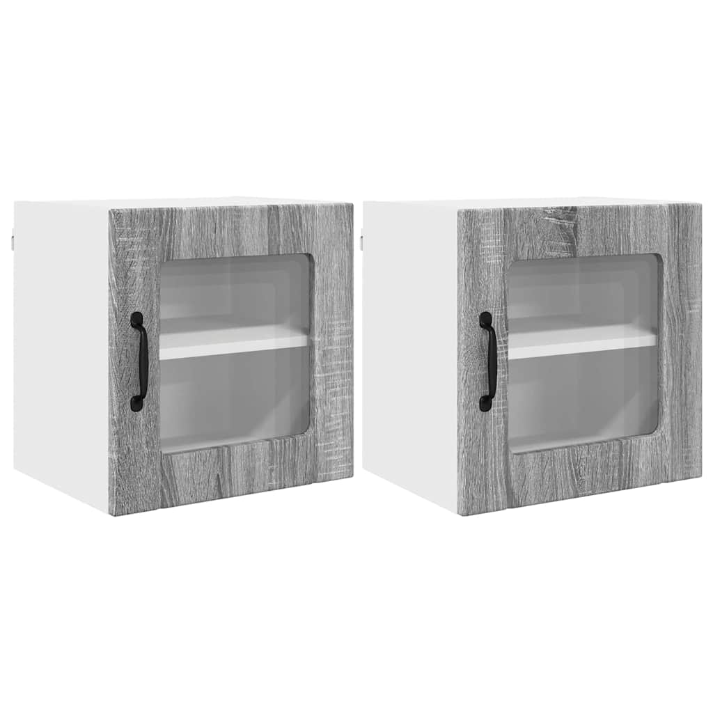 Küchenhängeschrank 2 pcs Graues Sonoma 40 x 31 x 40 cm